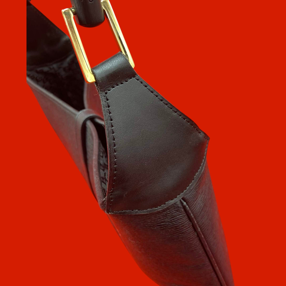 美品　GUCCI グッチ バンブー ジャッキー ワンショルダーバッグ オールレザー ブラック