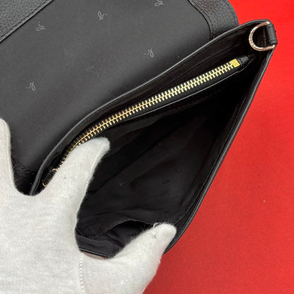 未使用品 agnès b. VOYAGE レザー ショルダーバッグ ブラック レディース バッグ