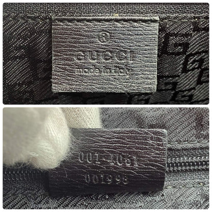 美品　GUCCI グッチ バンブー ジャッキー ワンショルダーバッグ オールレザー ブラック
