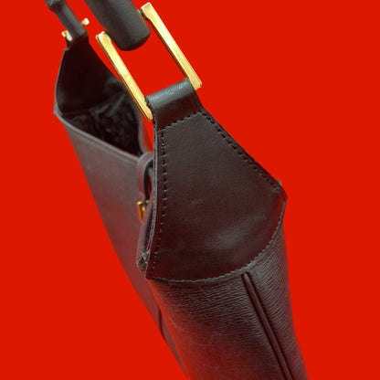 美品　GUCCI グッチ バンブー ジャッキー ワンショルダーバッグ オールレザー ブラック